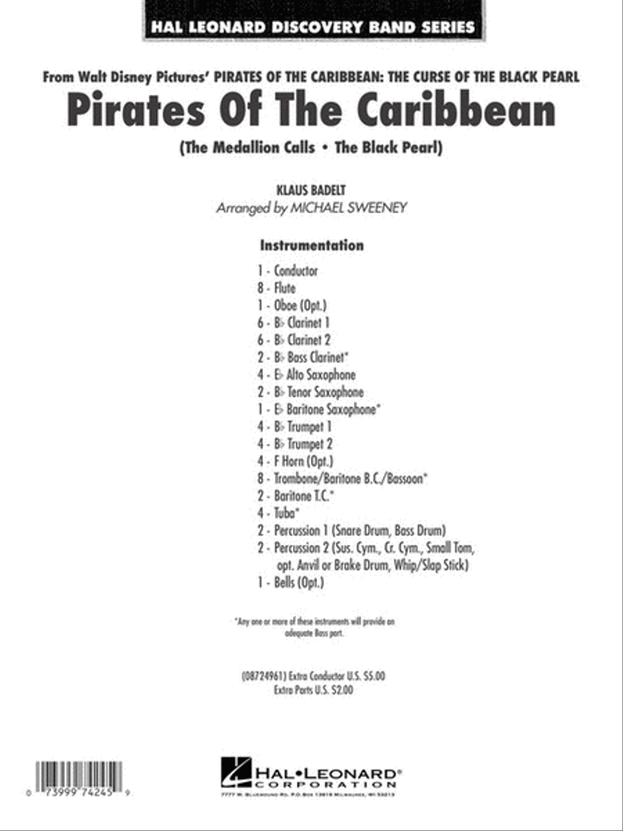Pirates of the Caribbean Pirates of the Caribbean Concert Band scores gallery preview page 14