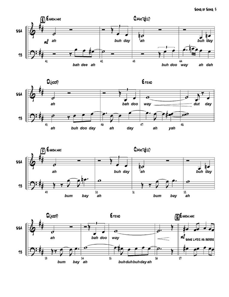 Sing A Song Of Song Divisi scores gallery preview page 3