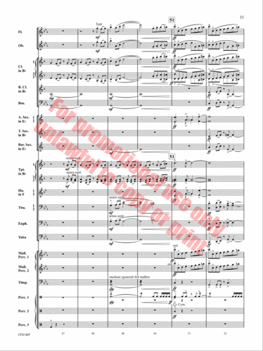 Ghost Run Concert Band scores gallery preview page 12