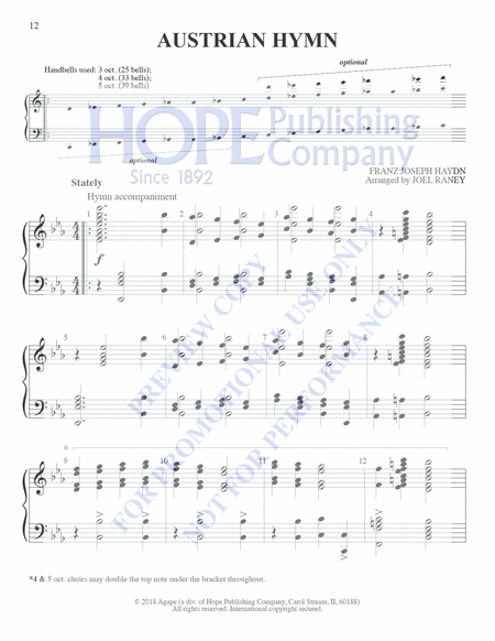 Hymns and Handbells: Easy Handbell Accomp For Cong. Sing image number null