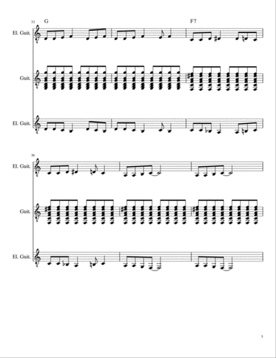Blues and Roll Guitar Solo scores gallery preview page 5