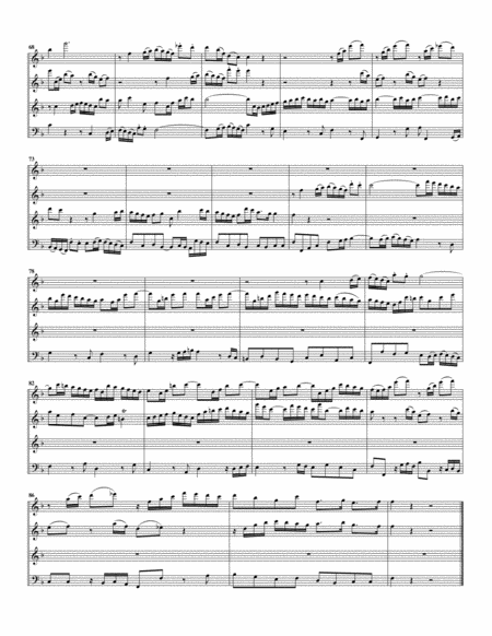 Ich bin herrlich, ich bin schön from Cantata BWV 49 (arrangement for 4 recorders) image number null
