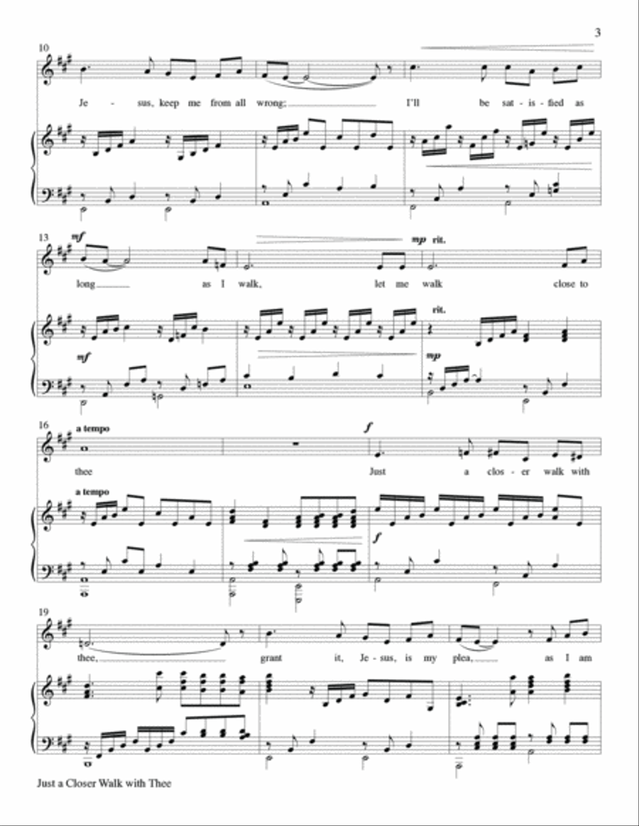 Just a Closer Walk with Thee Voice scores gallery preview page 3