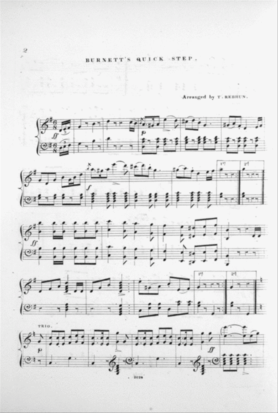 Burnett's Quick Step Piano Solo scores gallery preview page 2