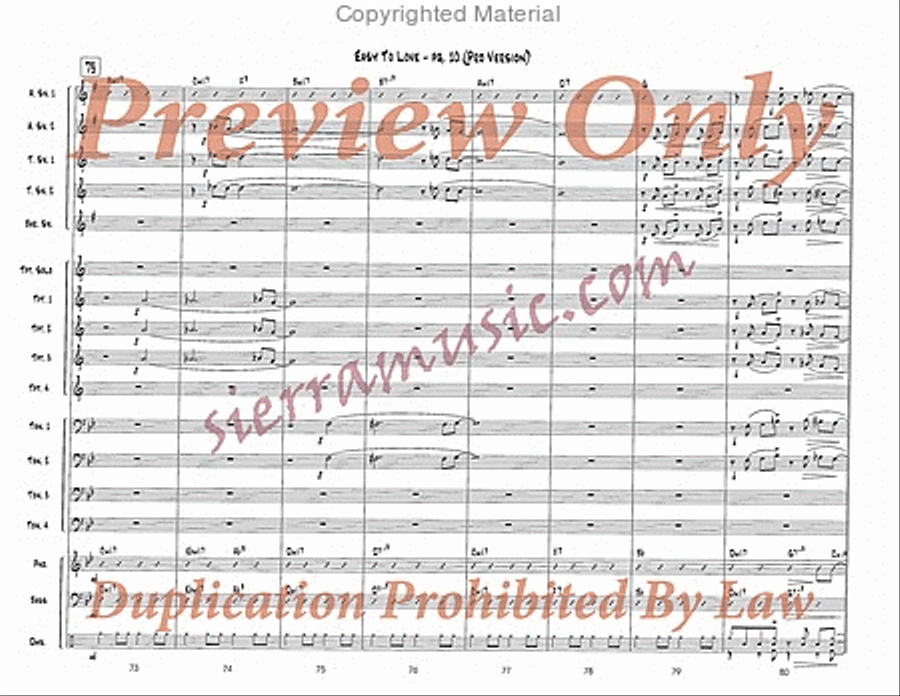 Easy To Love (Pro) Easy To Love (Pro) Big Band scores gallery preview page 11