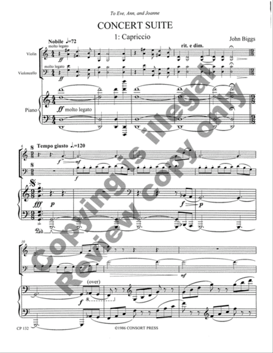 Concert Suite Piano Trio scores gallery preview page 16