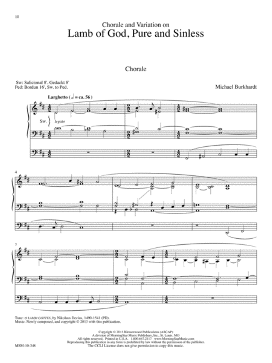 Ah, Holy Jesus Organ scores gallery preview page 5