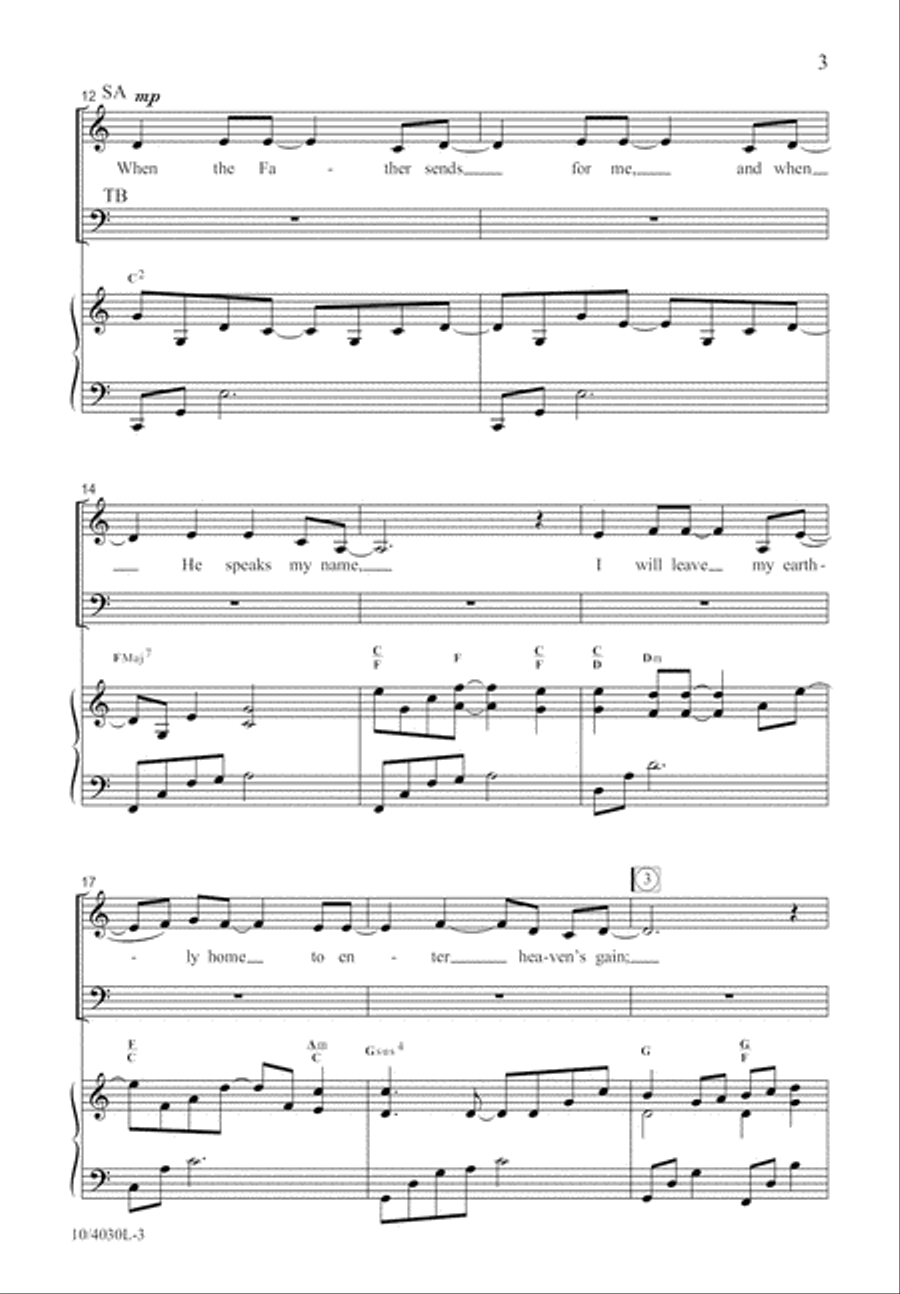 Going Home 4-Part scores gallery preview page 4