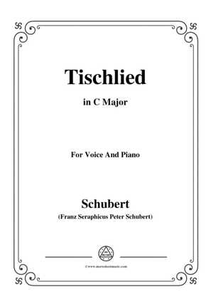 Book cover for Schubert-Tischlied,Op.118 No.3,in C Major,for Voice&Piano