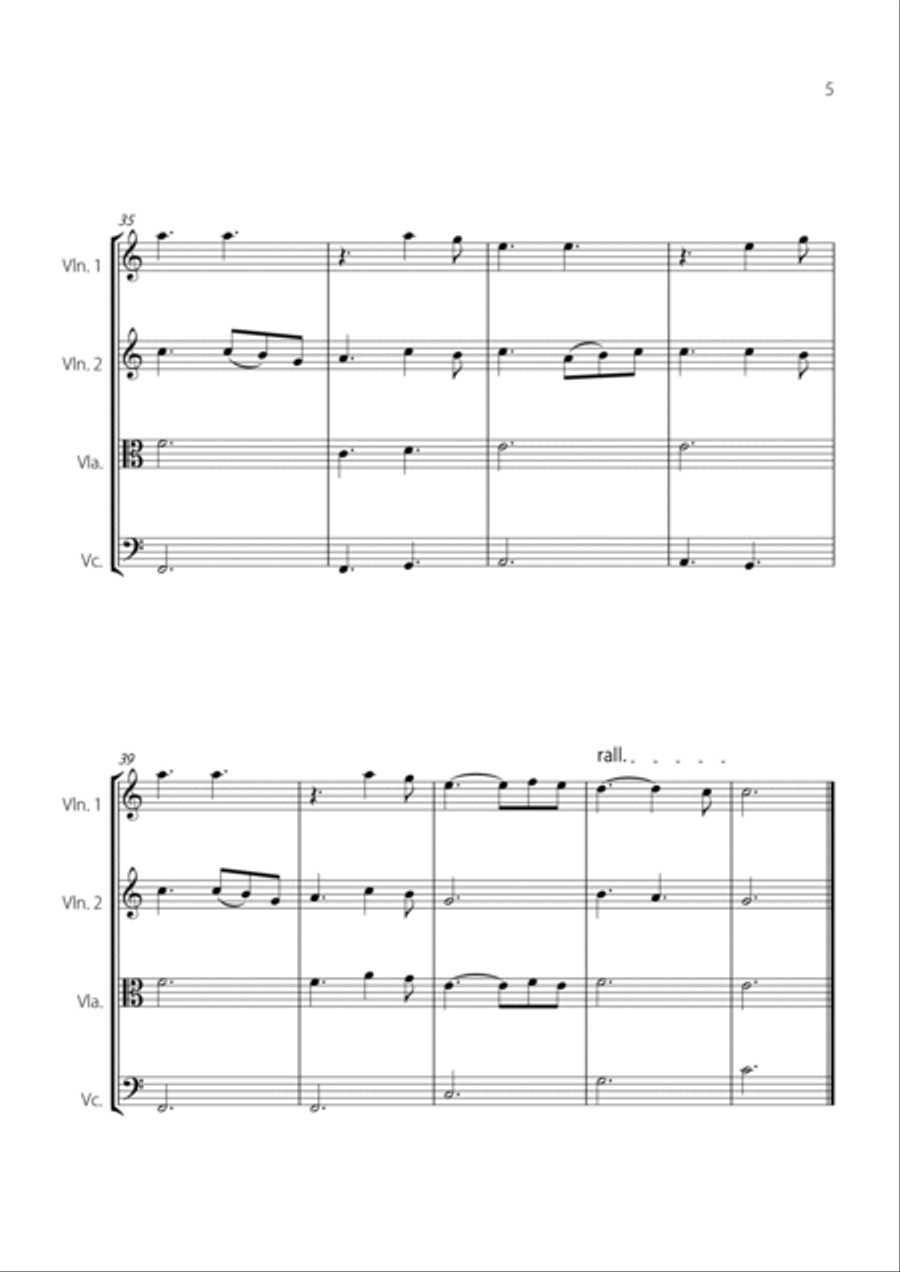 Hallelujah String Quartet scores gallery preview page 5