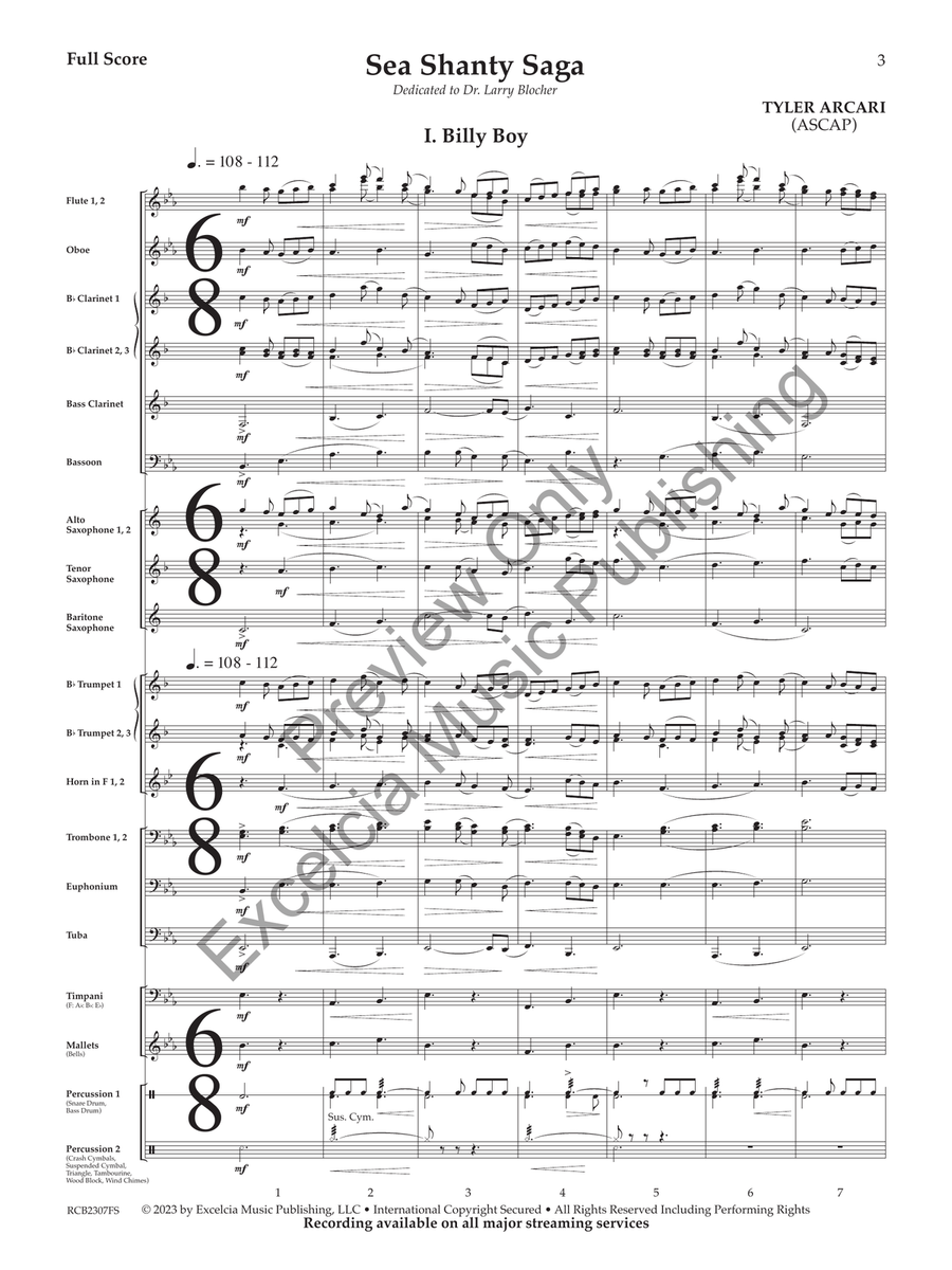 Sea Shanty Saga Concert Band scores gallery preview page 4