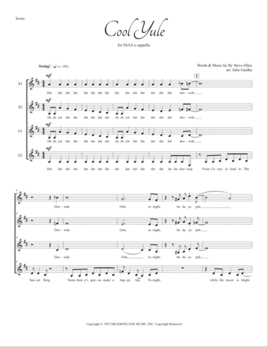 Cool Yule SSAA scores gallery preview page 1