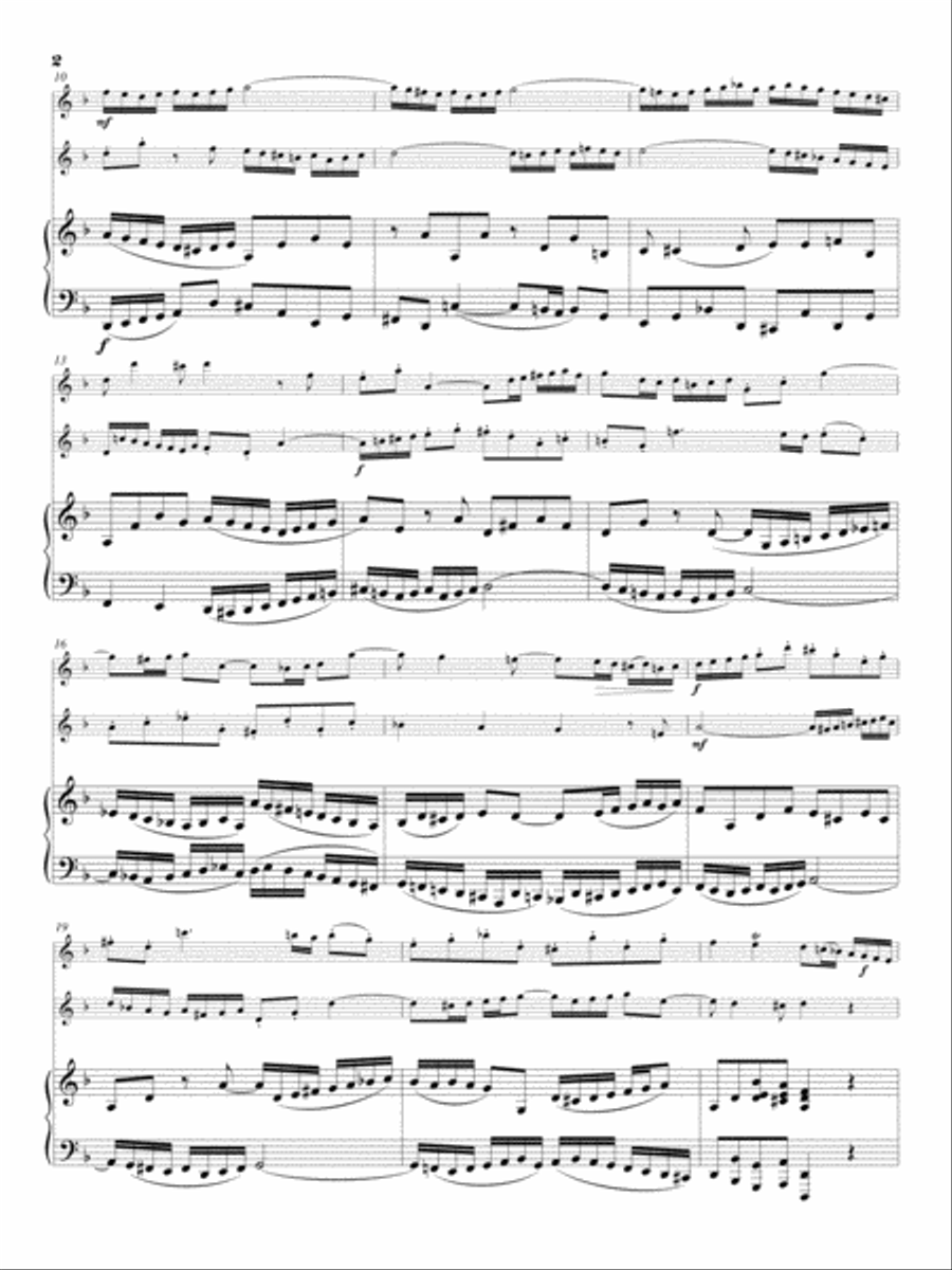Johann Sebastian Bach: Concerto for Two Violins and Piano, in D minor Violin scores gallery preview page 3