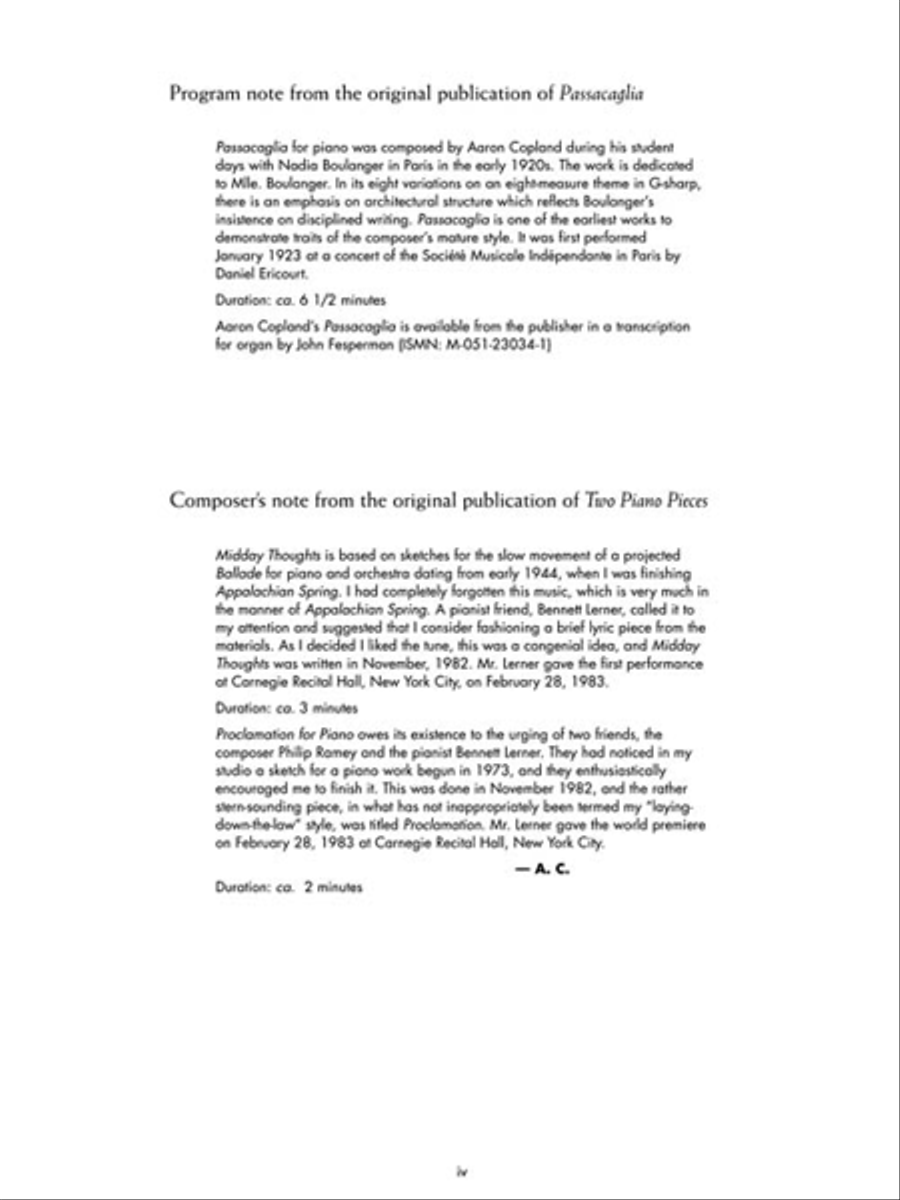 The Copland Piano Collection Piano Solo scores gallery preview page 4