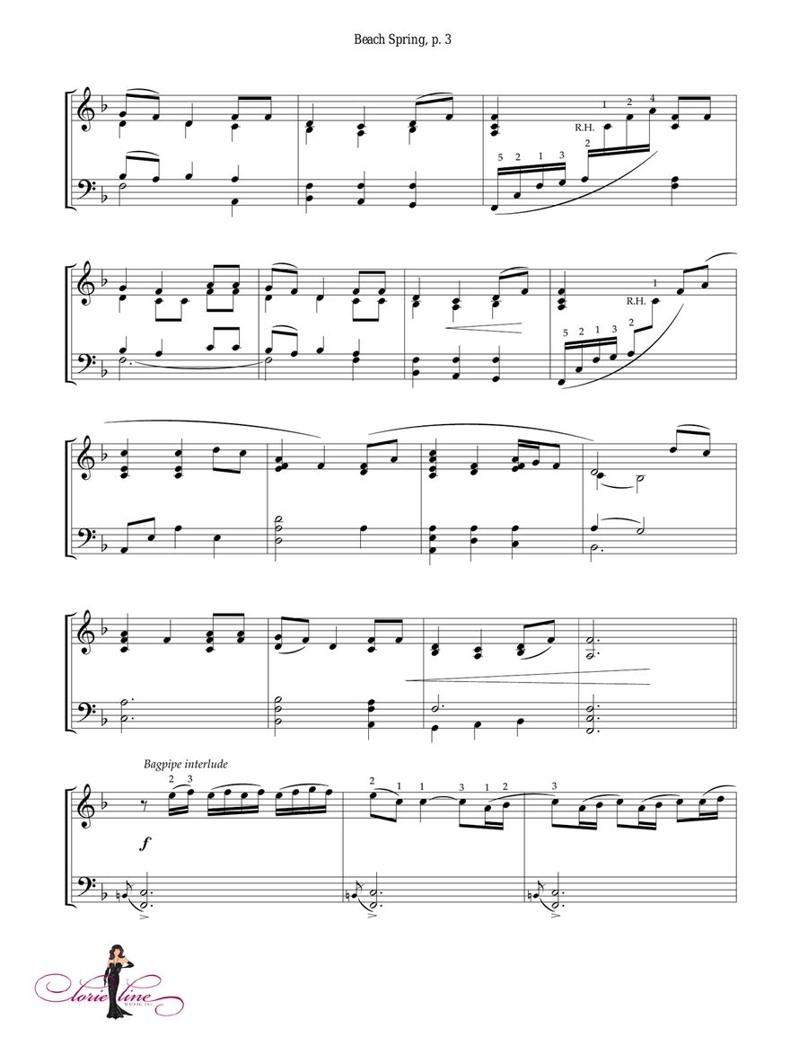 Beach Spring Piano Solo scores gallery preview page 3