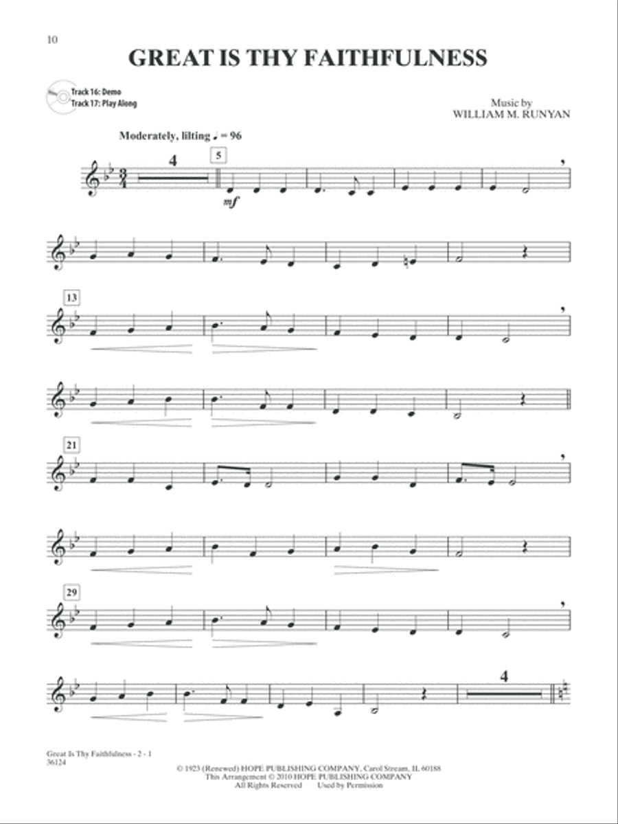 Favorite Hymns Instrumental Solos Horn Solo scores gallery preview page 3