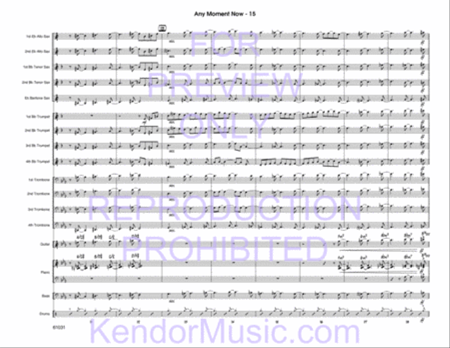 Any Moment Now Any Moment Now Jazz Ensemble scores gallery preview page 16