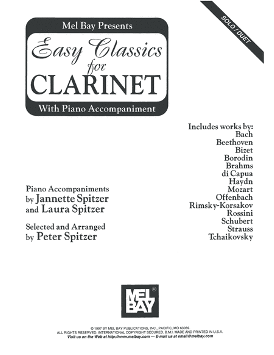 Easy Classics for Clarinet - With Piano Accompaniment Clarinet Solo scores gallery preview page 2