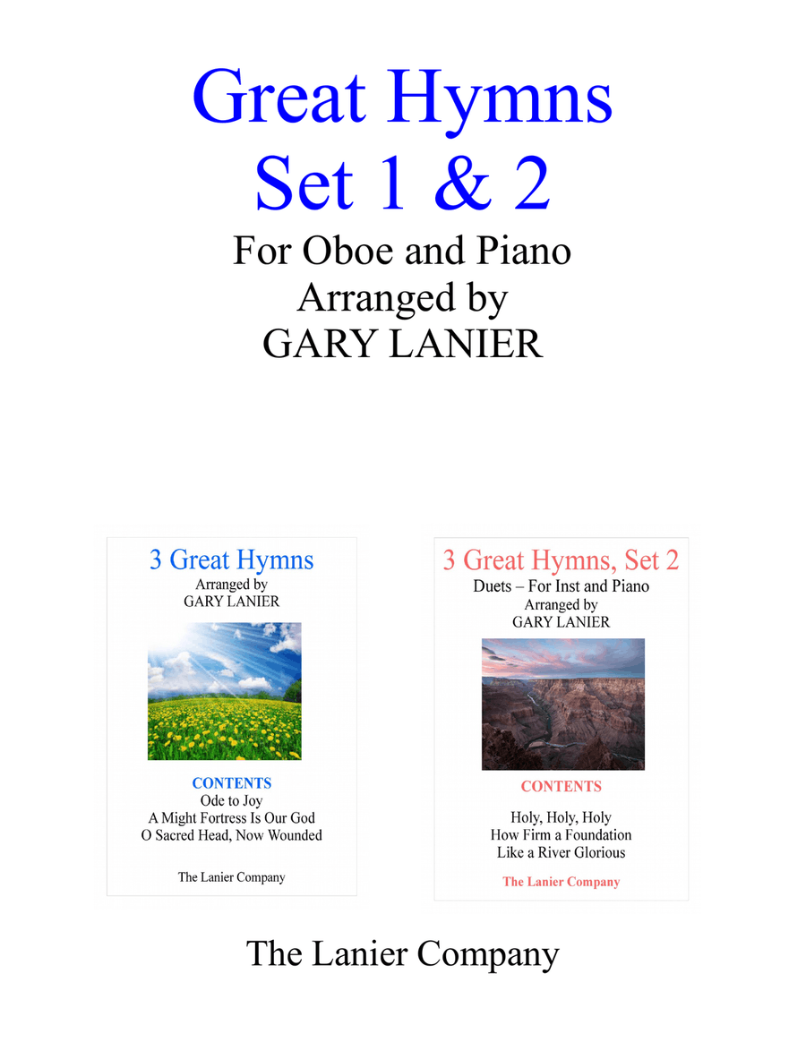 GREAT HYMNS Set 1 & 2 (Duets - Oboe and Piano with Parts) Piano scores gallery preview page 1