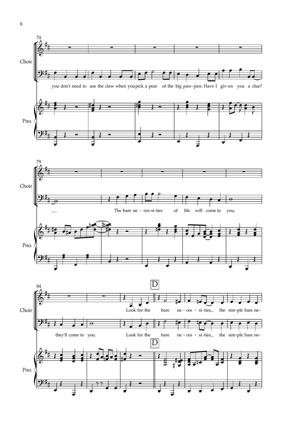 The Bare Necessities 3-Part scores gallery preview page 6