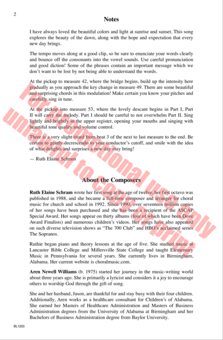 O Sunrise Choir scores gallery preview page 3