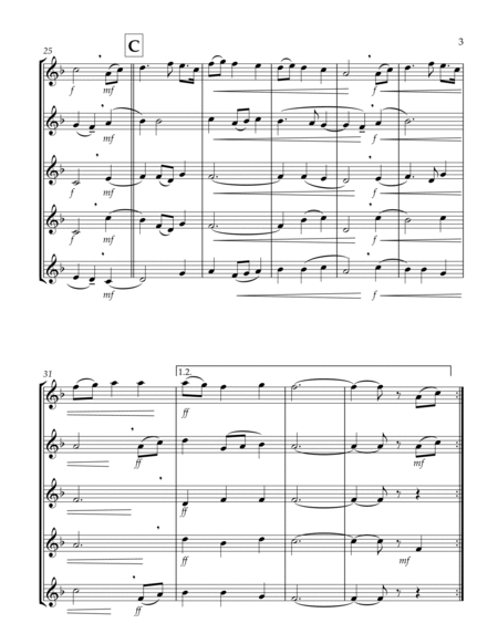 Thaxted (hymn tune based on excerpt from "Jupiter" from The Planets) (Bb) (French Horn Quintet) image number null