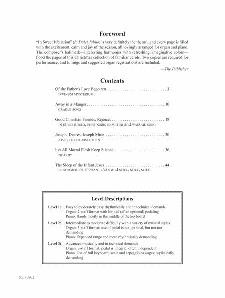 In Dulci Jubilo Organ scores gallery preview page 2