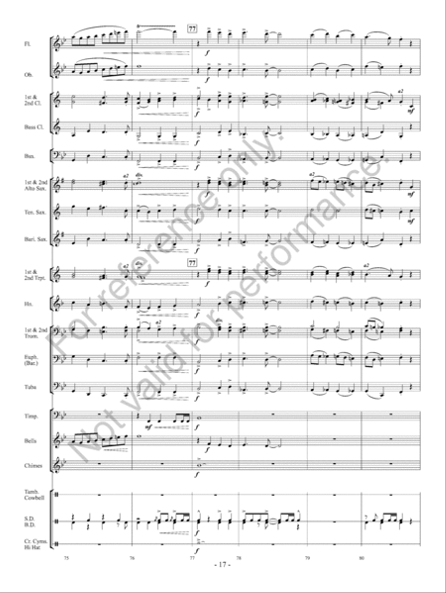 O Come All Ye Faithful Concert Band scores gallery preview page 18