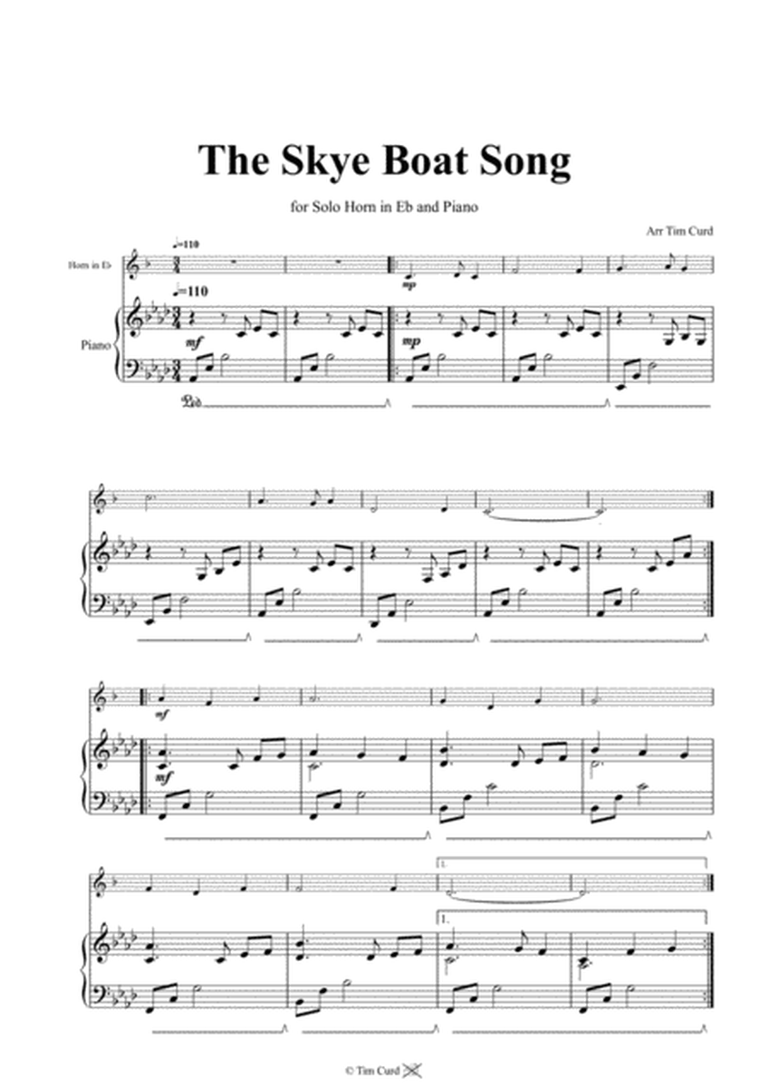 The Skye Boat Song. For Solo Horn in Eb and Piano image number null