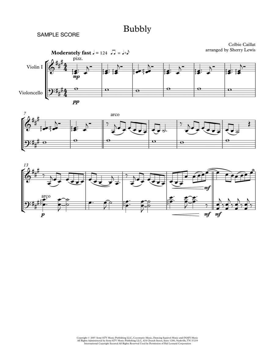 Bubbly String Duet scores gallery preview page 1