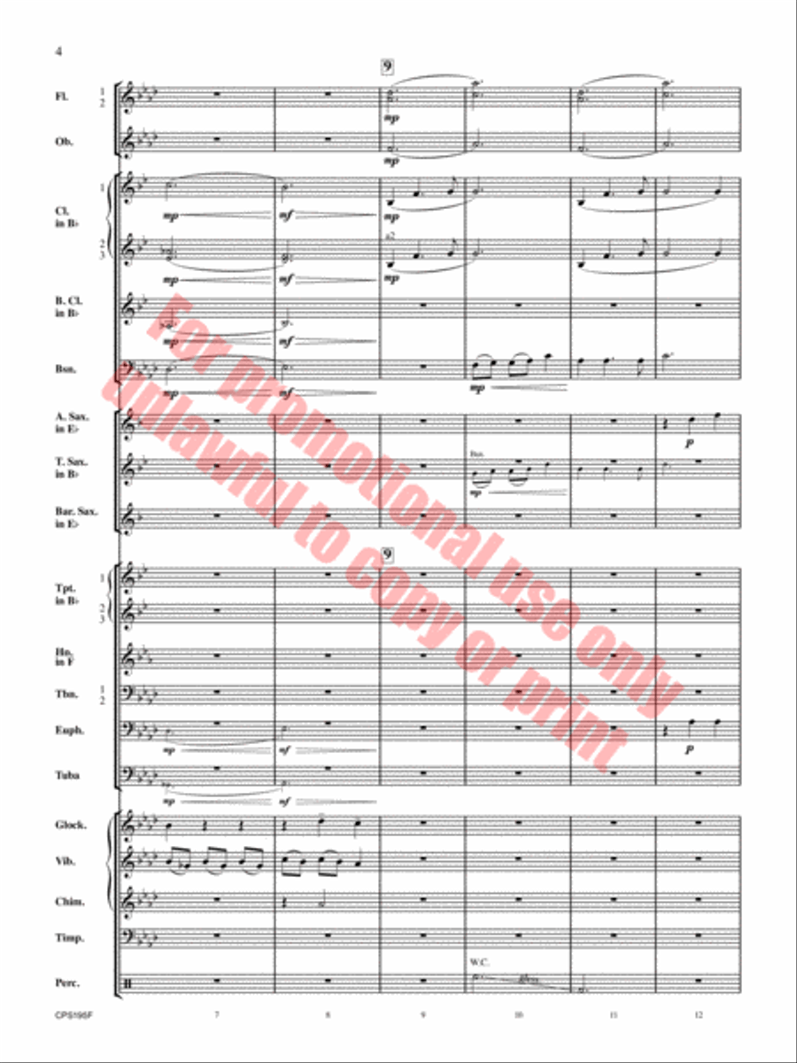 The Last to Fall Concert Band scores gallery preview page 5