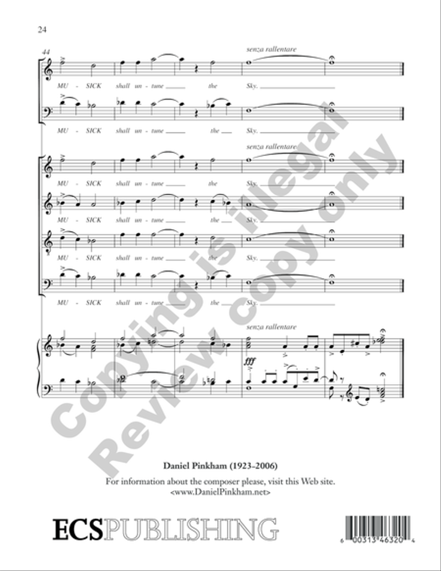 A Song for St. Cecilia's Day 4-Part scores gallery preview page 28