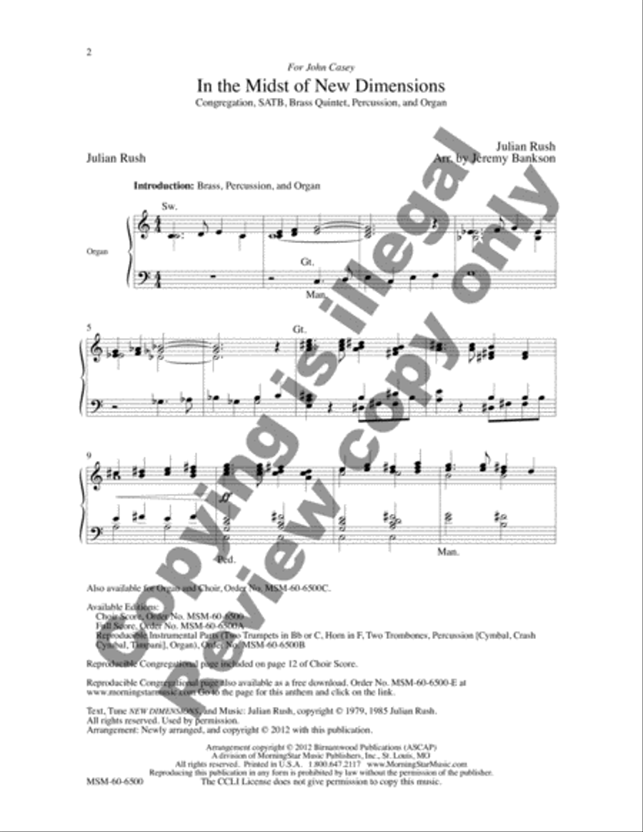 In the Midst of New Dimensions 4-Part scores gallery preview page 2