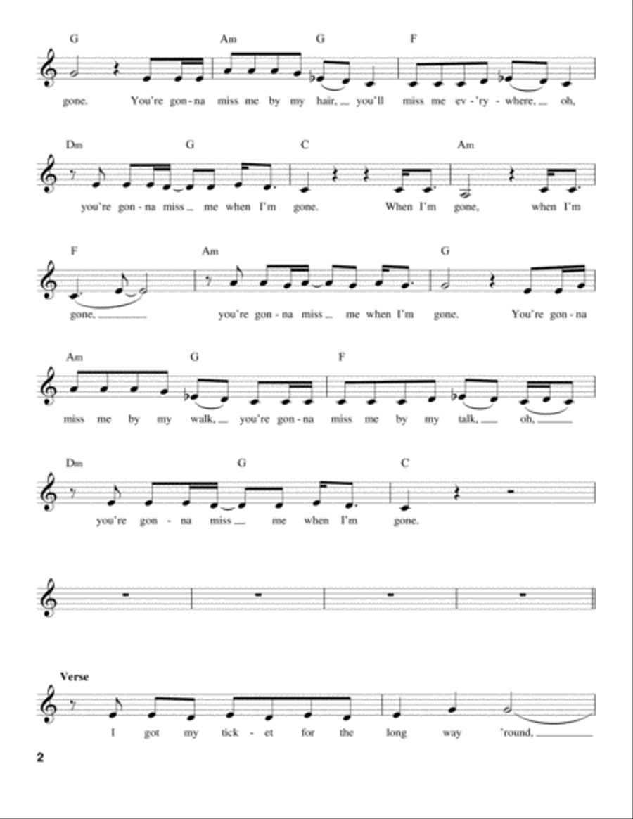 Cups (When I'm Gone) Voice scores gallery preview page 2