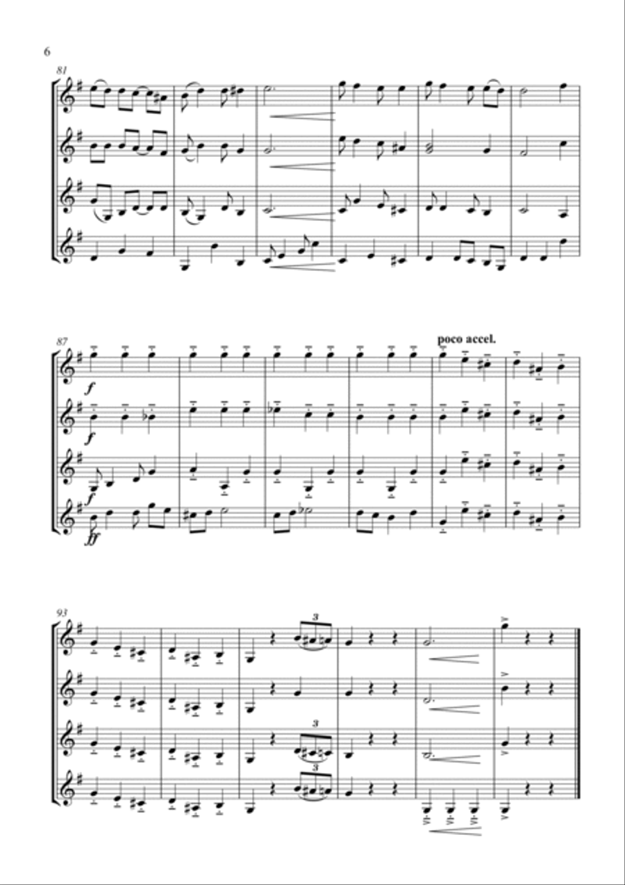 Pleasant Moments - Ragtime Waltz Woodwind Quartet scores gallery preview page 6