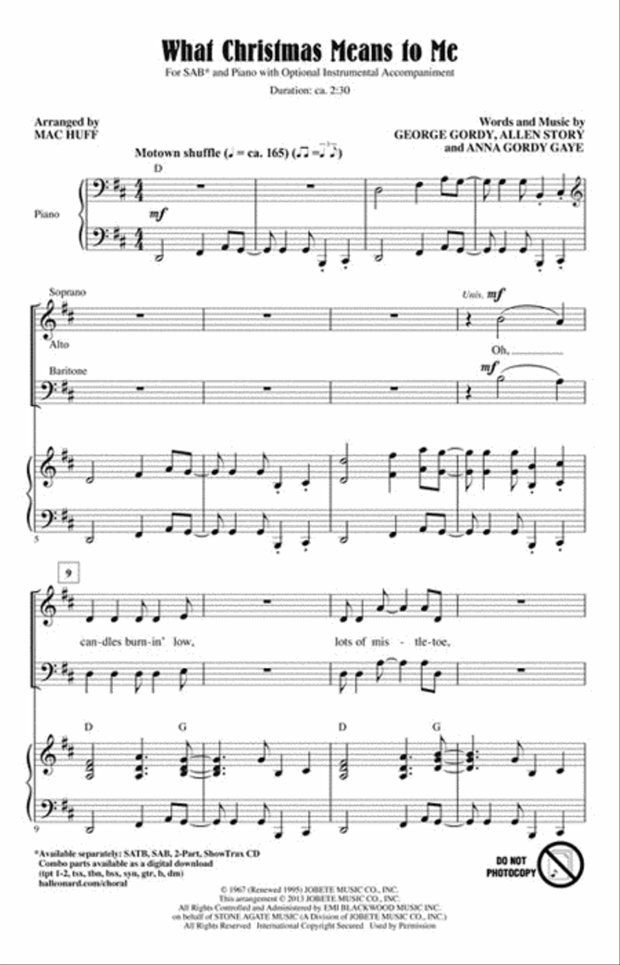 What Christmas Means to Me 3-Part scores gallery preview page 2