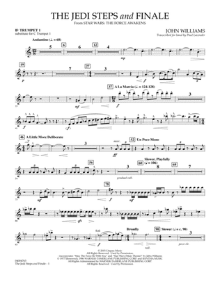 Book cover for The Jedi Steps and Finale (from Star Wars: The Force Awakens) - Bb Trumpet 1 (sub. C Tpt. 1)