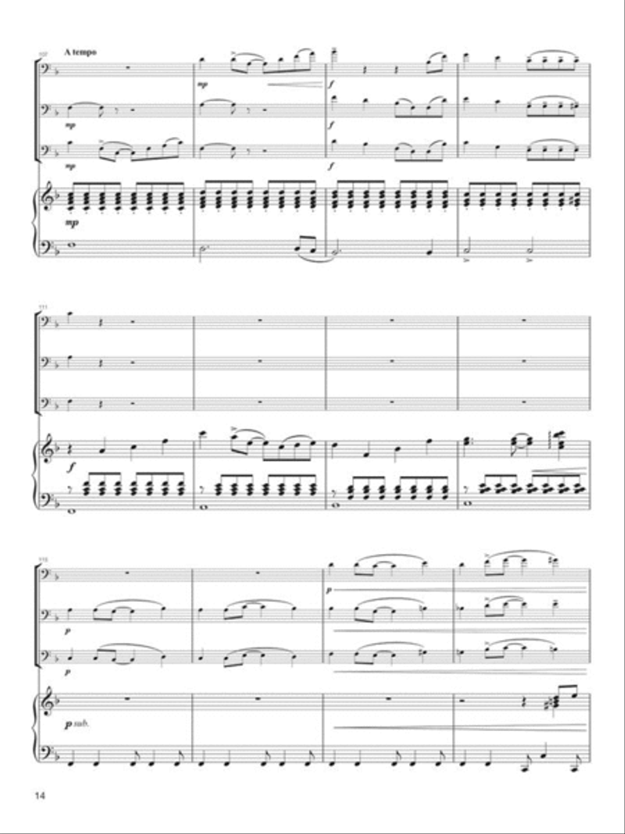 Capriccio for Trombones Trombone Trio scores gallery preview page 4