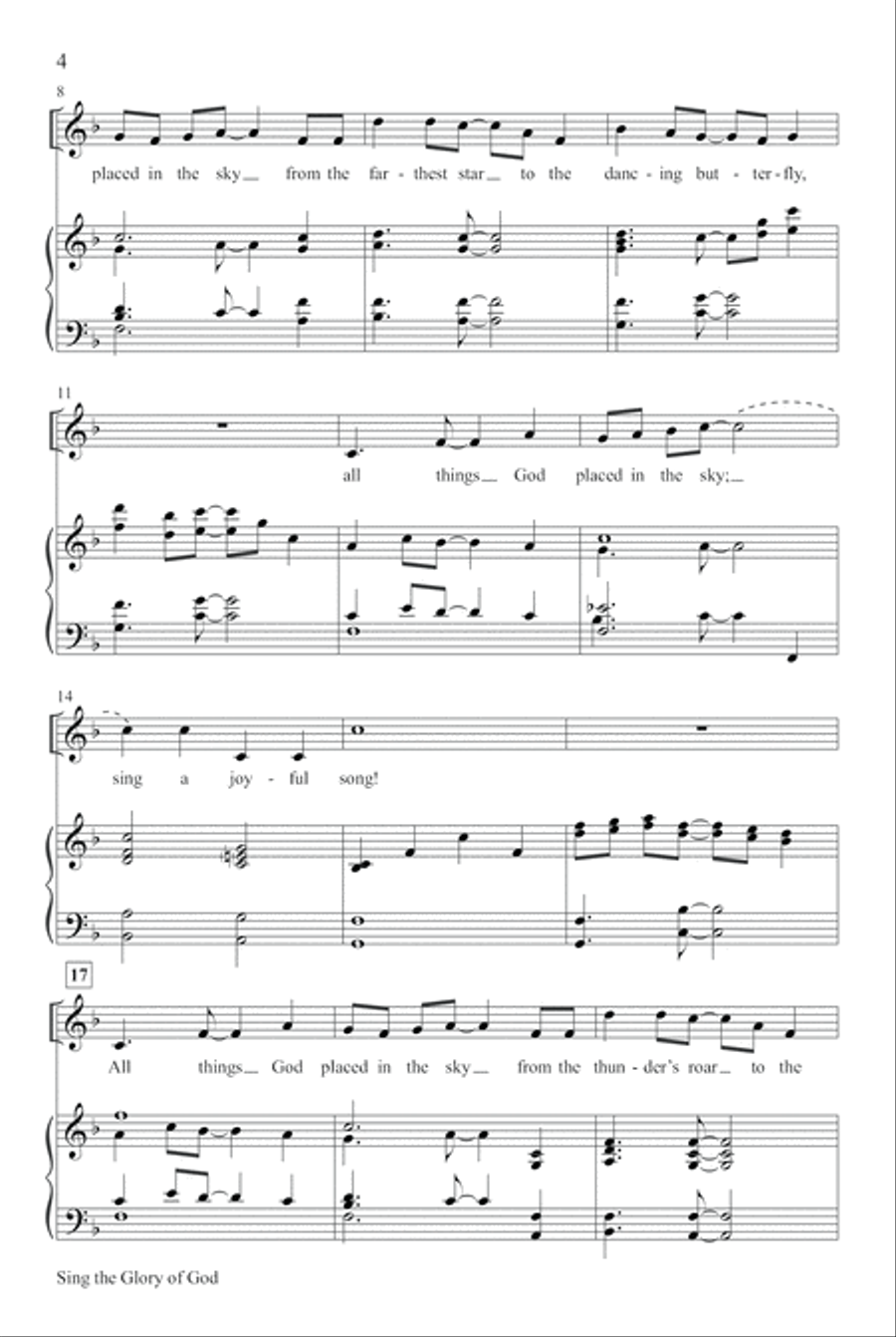 Sing the Glory of God Unison Choir scores gallery preview page 3
