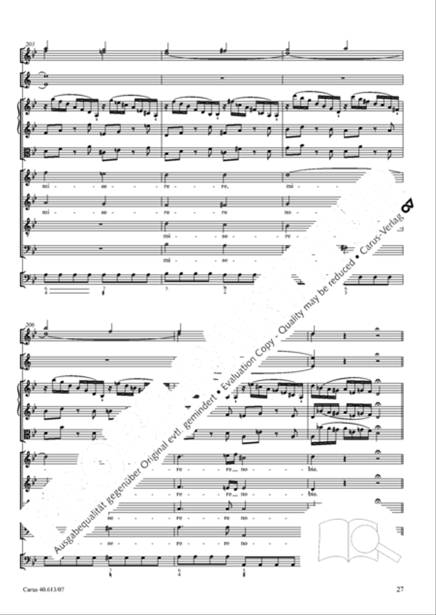 Mass in C (Missa in C) 4-Part scores gallery preview page 34