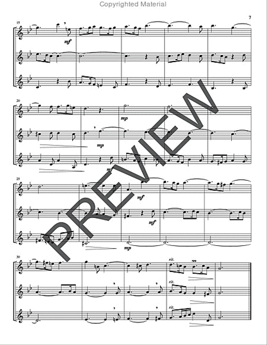 Four Meditations for Woodwind Trio Woodwind Trio scores gallery preview page 8