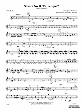 Sonata No. 8 "Pathetique": 2nd Violin