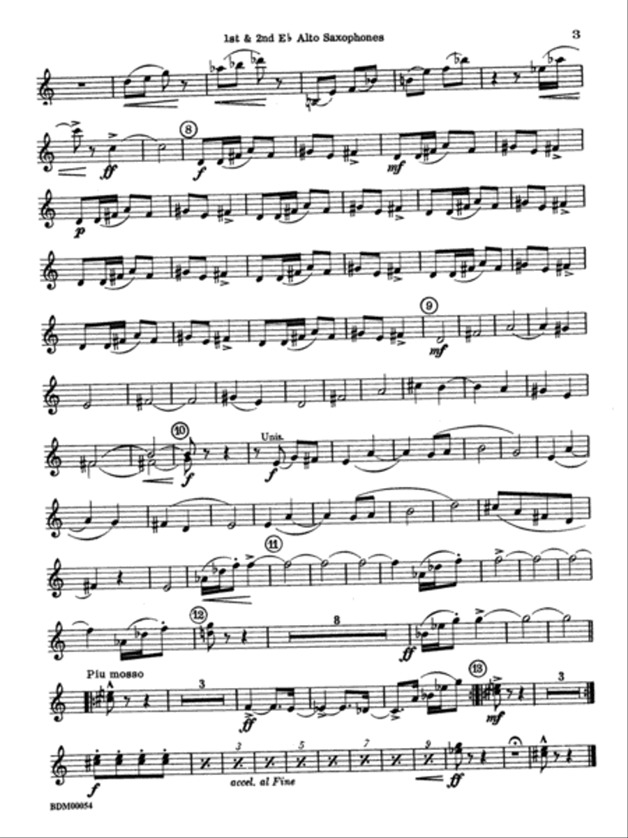 Symphonic Suite: E-flat Alto Saxophone Concert Band scores gallery preview page 2