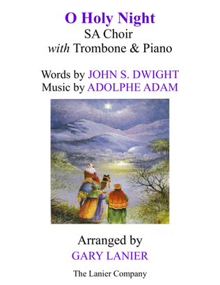 Book cover for O HOLY NIGHT (SA Choir with Trombone & Piano - Score & Parts included)