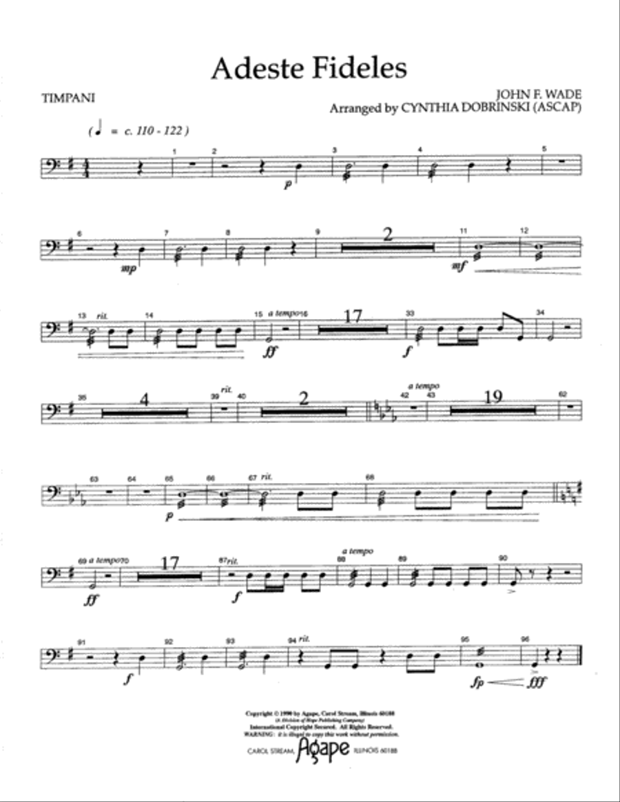 Adeste Fideles Choir scores gallery preview page 11