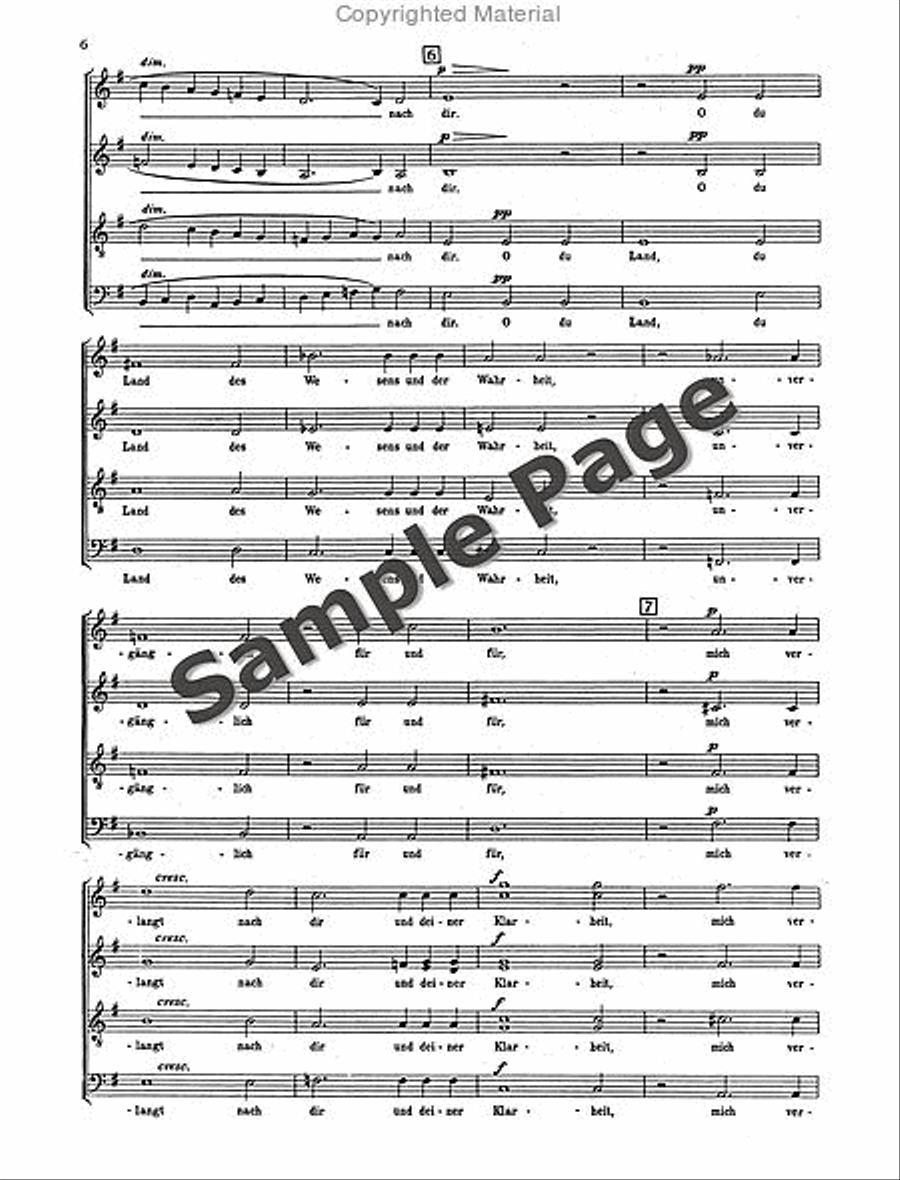 Vom Wesen Und Vergehen Op. 45 4-Part scores gallery preview page 7