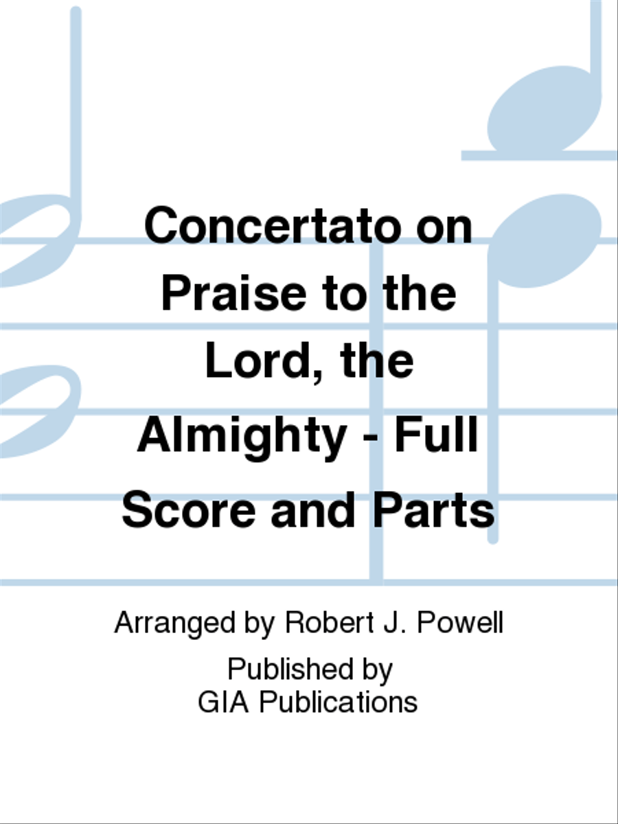 Praise to the Lord, the Almighty - Full Score and Parts 4-Part scores gallery preview page 1