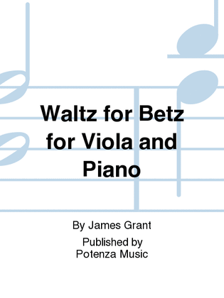Waltz for Betz for Viola and Piano