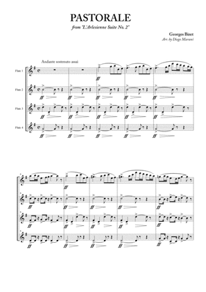 Pastorale from "L'Arlesienne Suite No. 2" for Flute Quartet