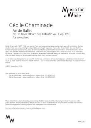 Cécile Chaminade - Air de Ballet op. 123 no. 11 for solo piano